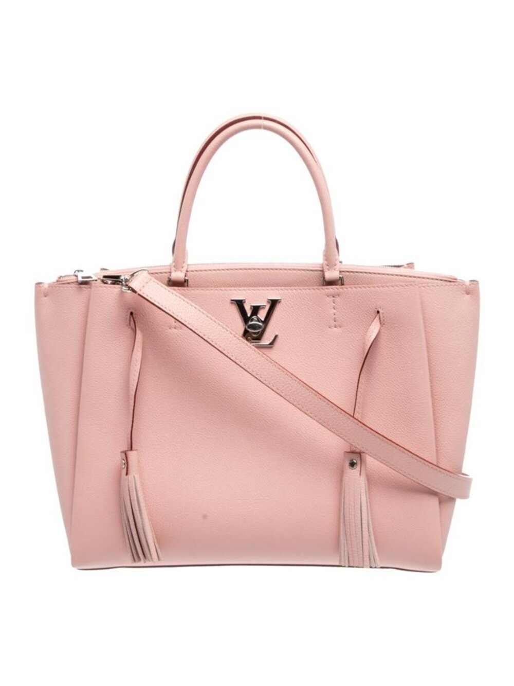 Louis Vuitton LockMe II Magnolia Pink Taurillon Leather Top Handle Bag, LUX